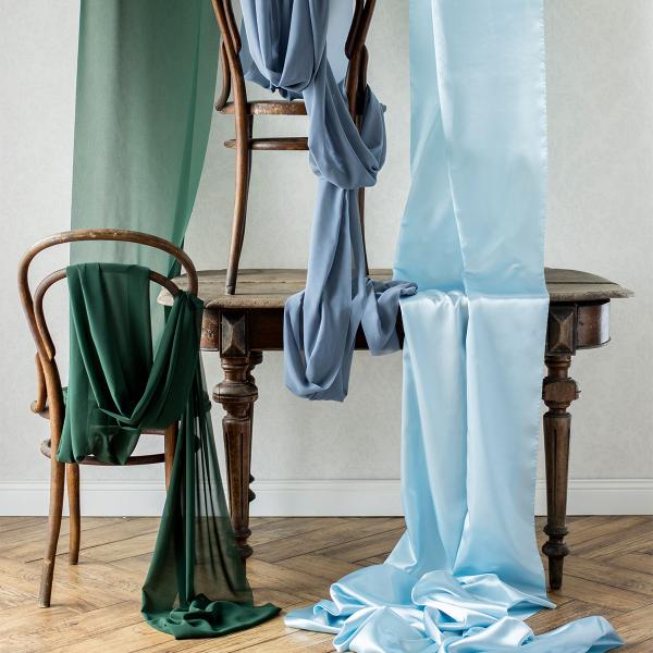 Chiffon Bordløber Flaskegrøn