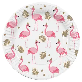 Paptallerkener Flamingoer