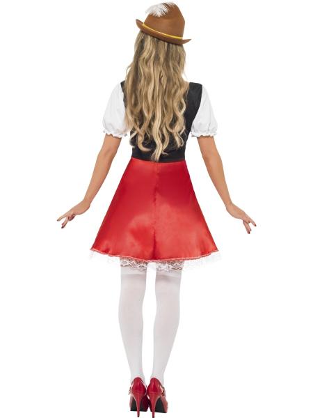 Oktoberfest Tyrolerkjole Rød Kostume