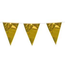 Flagguirlande Mini Guld
