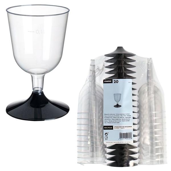 Vinglas Transparent/Sort