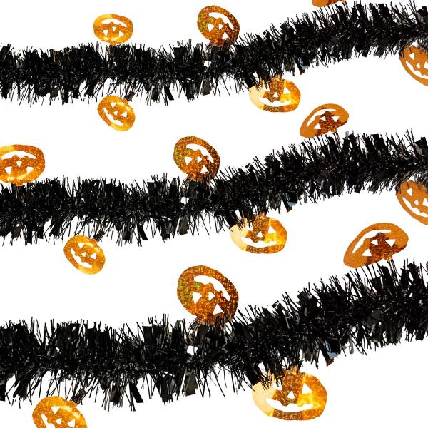 Halloweengræskar Glitterguirlande