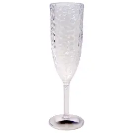 Champagneglas med Bikubemønster Gennemsigtig