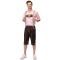 Oktoberfest Lederhosen Brun/Rosa/Hvid