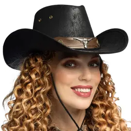 Cowboyhat Tyrehoved Sort