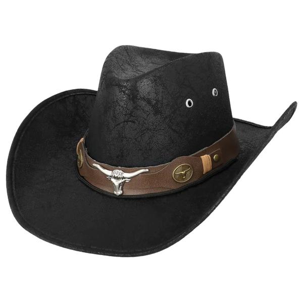 Cowboyhat Tyrehoved Sort