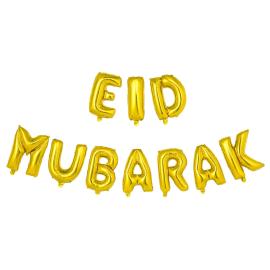 Eid Mubarak Ballonguirlande S&aelig;t Guld