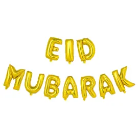Eid Mubarak Ballonguirlande S&aelig;t Guld