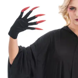 Handsker med Røde Negle