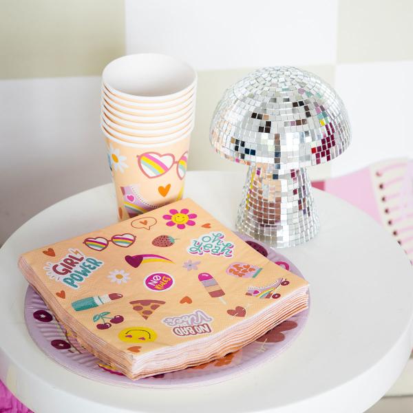 Paptallerkener Boho Girlz 8-pak