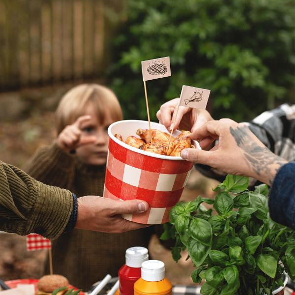 Ternede Snackbægre Sort og Rød 2-pak