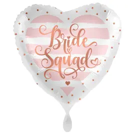 Hjerteballon Bride Squad Rose