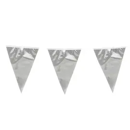 Flagguirlande Mini Sølv