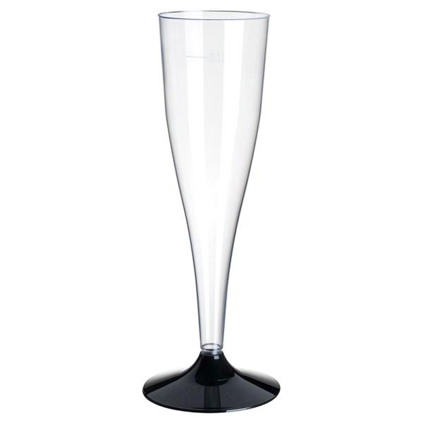 Champagneglas Transparent/Sort 20-pak