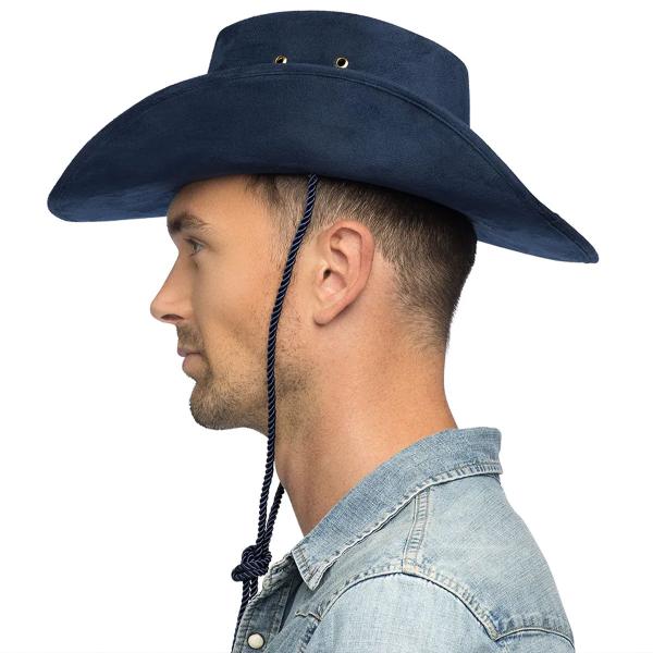 Cowboyhat med Sherifstjerne Mørkeblå