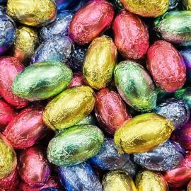 Chokoladeæg med Hasselnøddecreme/Flager 1kg