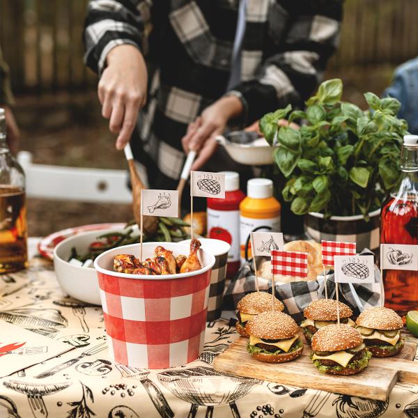 Ternede Snackbægre Sort og Rød 2-pak