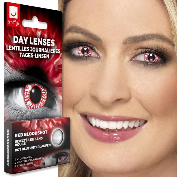 Farvede Linser Red Bloodshot