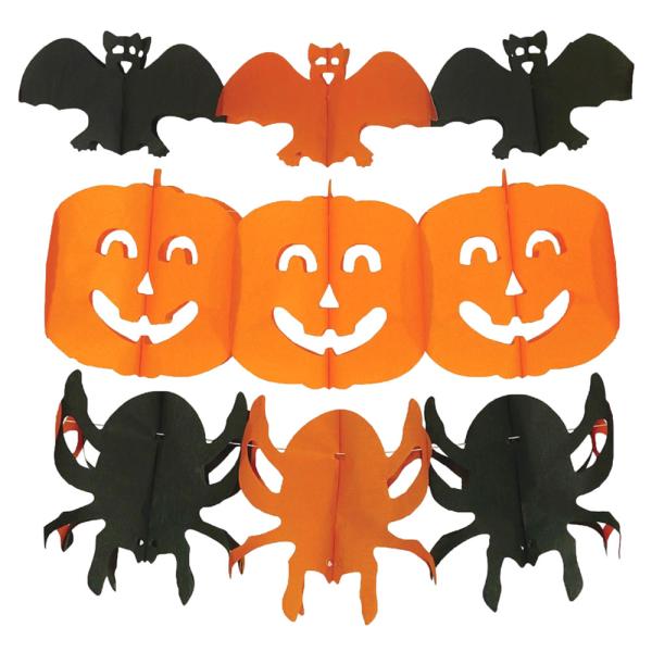 Papirguirlande Halloween Figurer