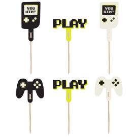 Cake Toppers Gamer 6-pak