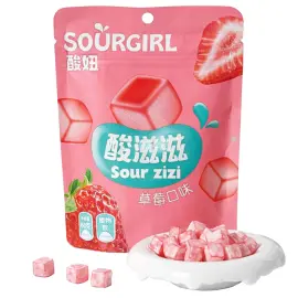 Surt Sejt Jordb&aelig;r Slik 60g