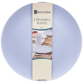 Genanvendelige Dybe Tallerkener Lilac Decorata