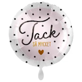 Tack S&aring; Mycket Ballon Vit/Ljusrosa