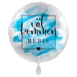 Välkommen Bebis Ballon Ljusblå