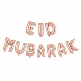 Eid Mubarak Ballonguirlande S&aelig;t Roseguld