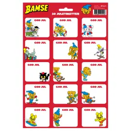 Julemærker Stickers Bamse