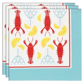 Servietter Krebsegilde Bl&aring;