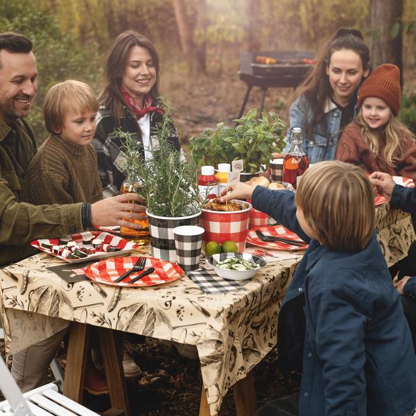 Ternede Snackbægre Sort og Rød 2-pak