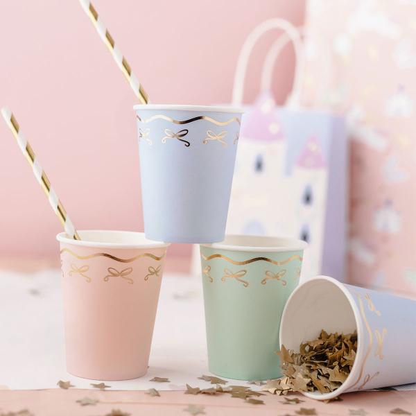 Papkrus Pastel med Guldsløjfer 6-pak