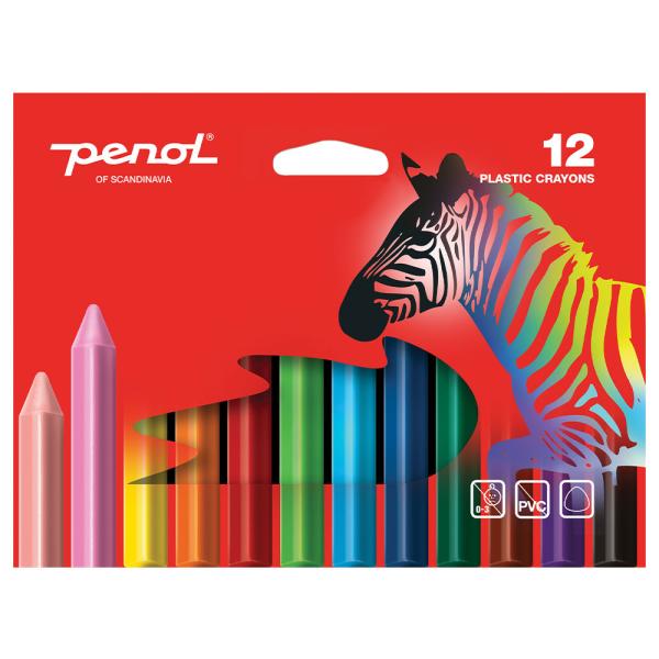 Penol Voks Farvekridt 12-pak