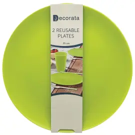 Genanvendelige Tallerkener Limegrøn Decorata