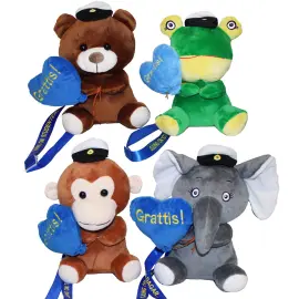 Studenterbamse med Hjerte Grattis 23 cm
