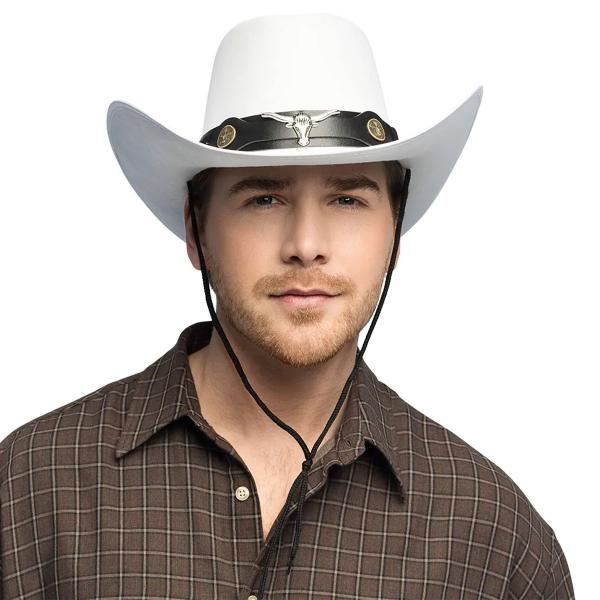 Cowboyhat Tyrehoved Hvid