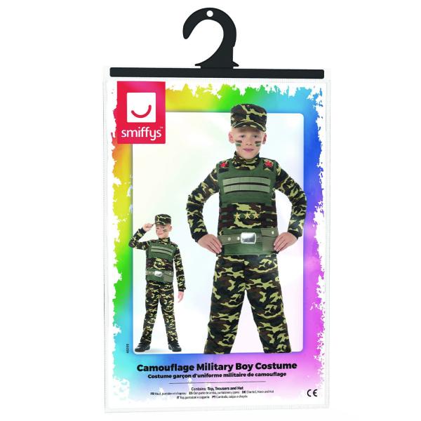 Militær Kostume Camouflage Børn