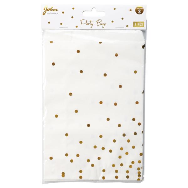 Festposer med Guldprikker 8-pak