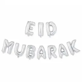Eid Mubarak Ballonguirlande S&aelig;t S&oslash;lv