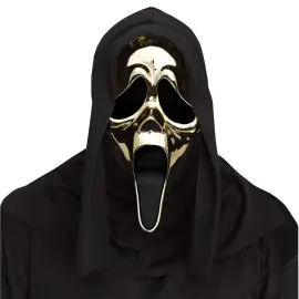 Ghostface Maske Metallic Guld