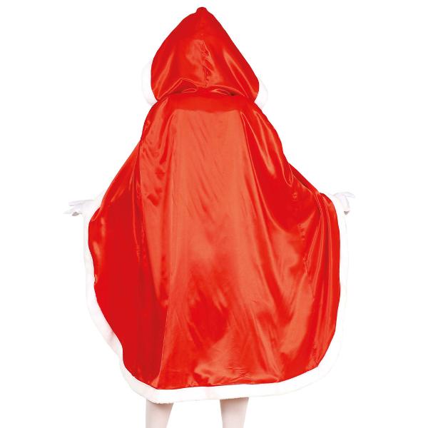 Mrs Claus Lang Cape med Hætte