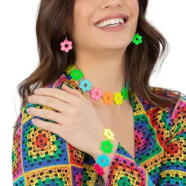 Neon Flower Power Smykkesæt
