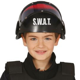 SWAT Hjelm Sort/Rød Børn