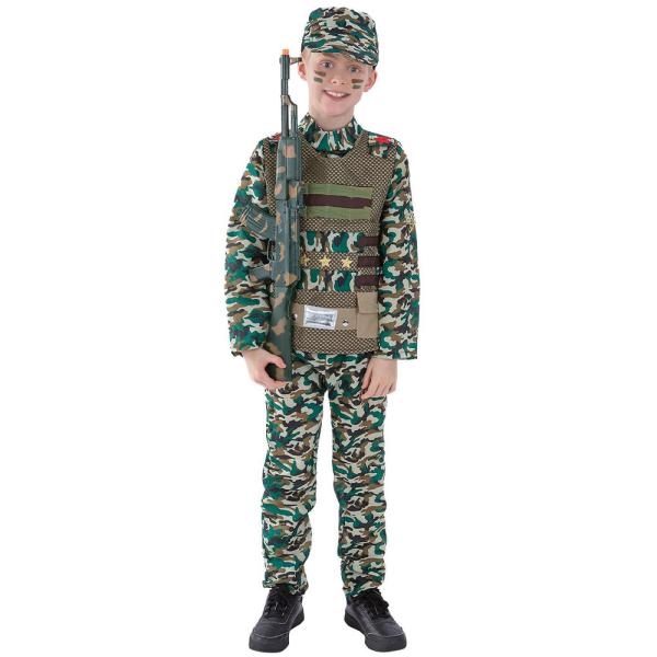 Militær Kostume Camouflage Børn