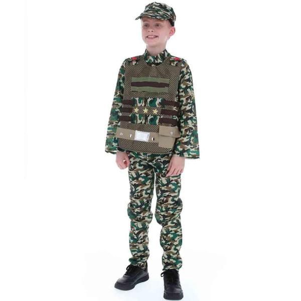 Militær Kostume Camouflage Børn