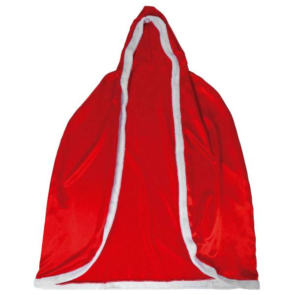 Mrs Claus Lang Cape med Hætte