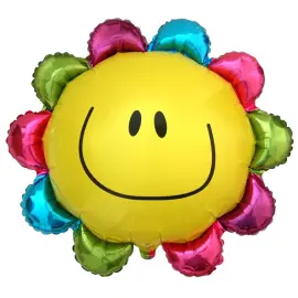 Folieballon Blomst Regnbue 77 cm