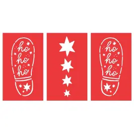 Stencils Julemandens Fodaftryk