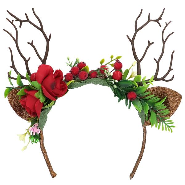 Hårbøjle med Hjortehorn og Blomster